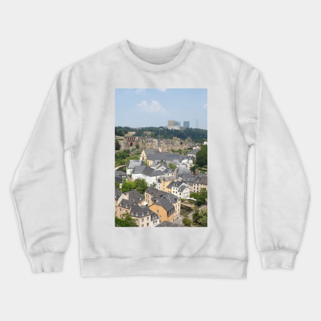 Unterstadt Grund, Alzette Valley, Luxembourg Crewneck Sweatshirt by Kruegerfoto